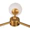 Hello Honey® 63.5" Brushed Gold Sputnik Opal Glass Chandelier